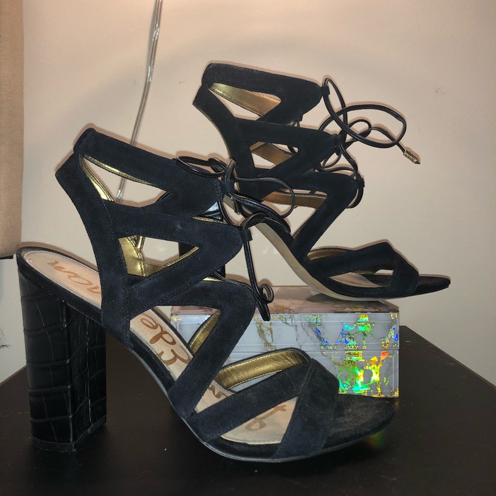 Sam Edelman Yardley Black Block Heel Sandal